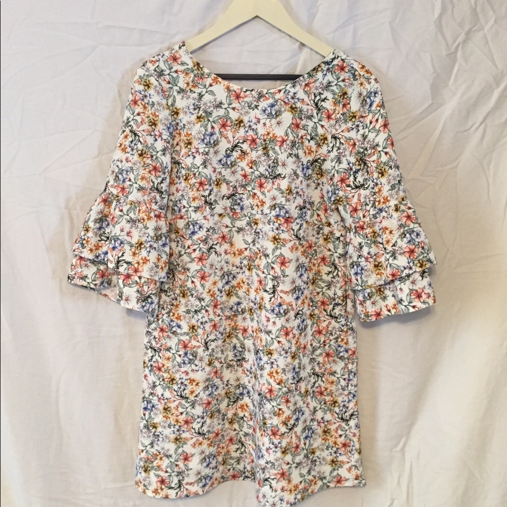 Zara bell-sleeve mini dress